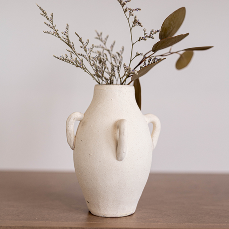 Thassos Four Handle Vase Cream