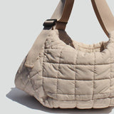 Jenna Quilted Tote Bag: Cream - Holistic Habitat 