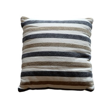 Ivaan Cotton Woven Stripe Pillow - 20 Inch - Holistic Habitat 