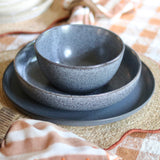 Stonewashed Indigo Ceramic Dinnerware Set - 18 Pieces