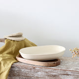 Gatherings Stoneware Serving Dish with Wood Base - Holistic Habitat 