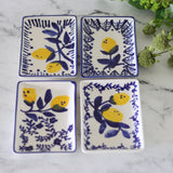 Citron Hand Painted Stoneware Plates - Set of 4 - Holistic Habitat 