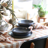 Stonewashed Indigo Ceramic Dinnerware Set - 18 Pieces