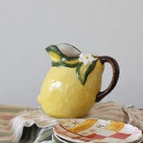 Lovely Lemon Hand-Painted Pitcher