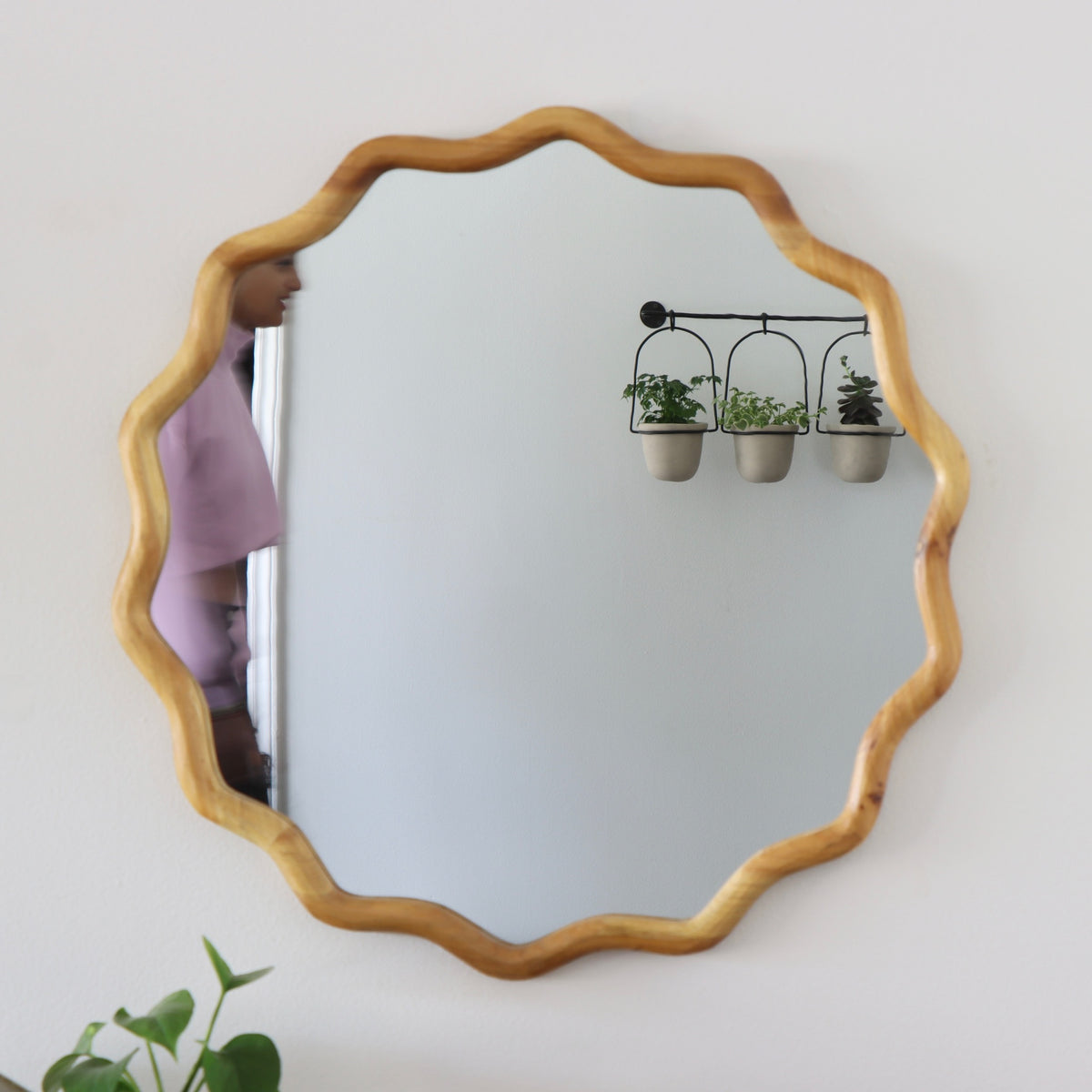 Whimsical Wood Framed Mirror - Holistic Habitat 