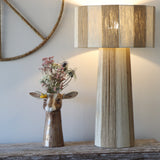 Jute Stripes Table Lamp With Shade - Holistic Habitat 