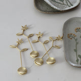 Brass Daisies Stainless Steel Teaspoons - Set of 4 - Holistic Habitat 