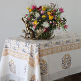 Canalily Handblock Printed Tablecloth - Holistic Habitat 