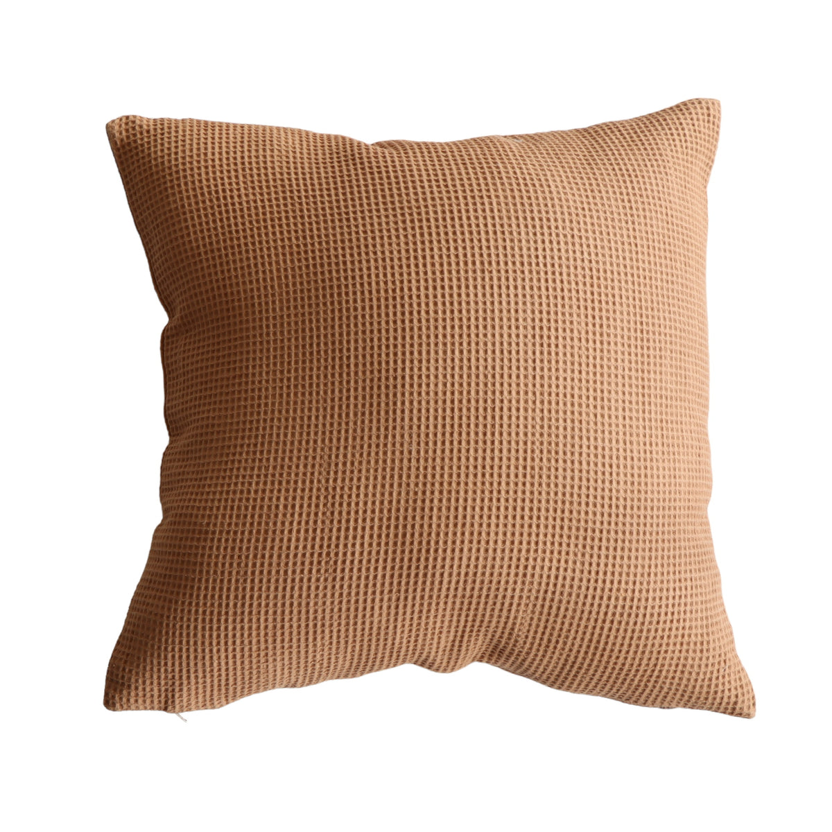 Waffle Cotton and Linen Pillow 20x20 - Rust - Holistic Habitat 