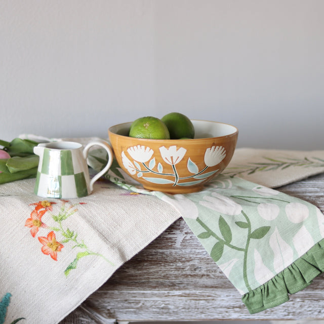 Buttercup Handpainted Stoneware Bowl - Holistic Habitat 