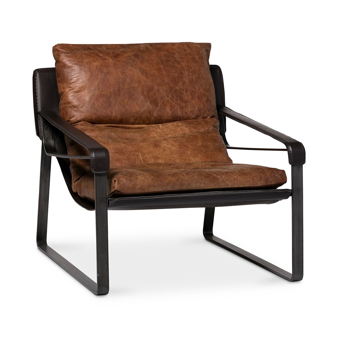 Winson Cognac Leather Club Chair - Holistic Habitat 