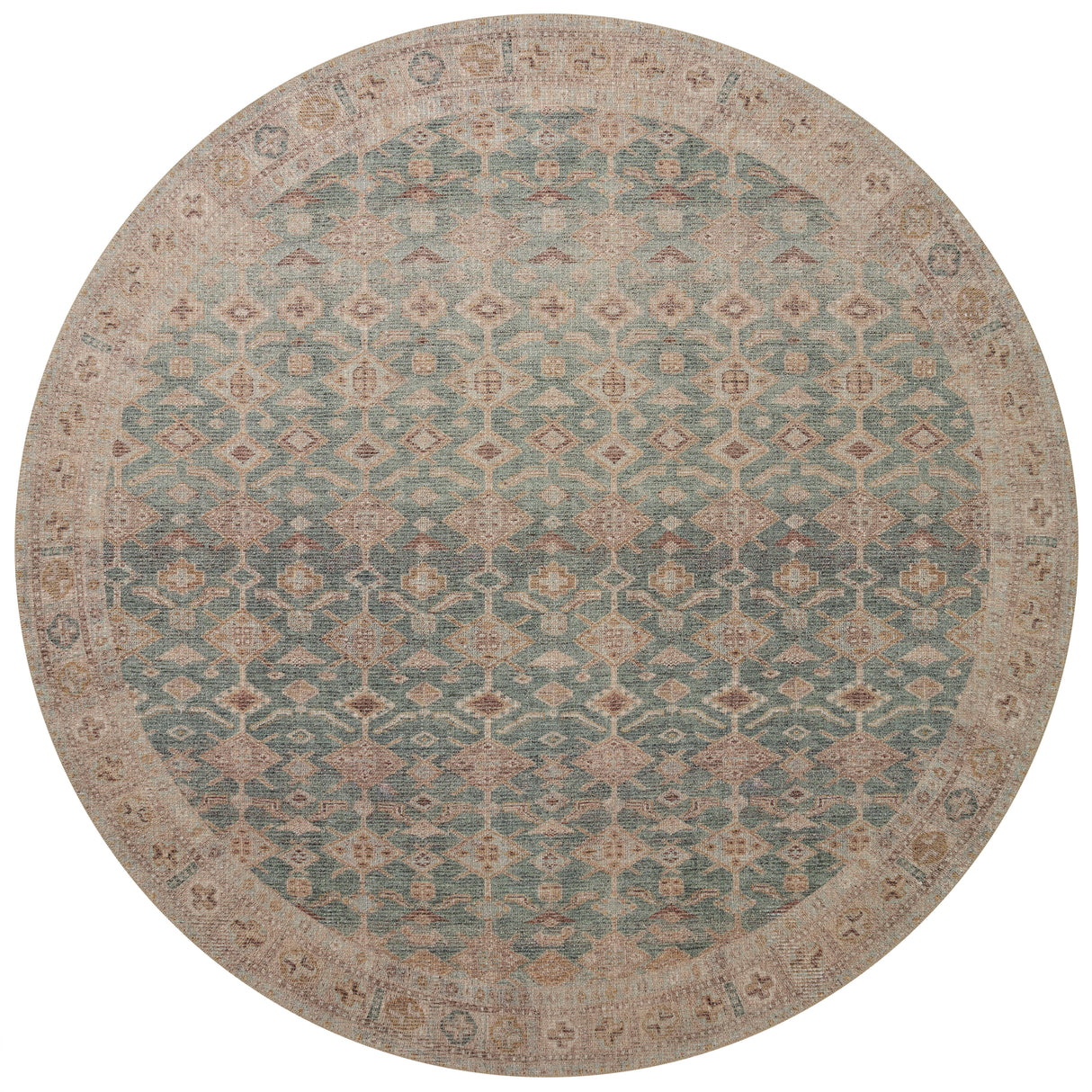 Aubrey Rug- Aqua & Sand - Holistic Habitat 