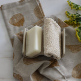 Wavy Stoneware Soap and Sponge Holder - Holistic Habitat 