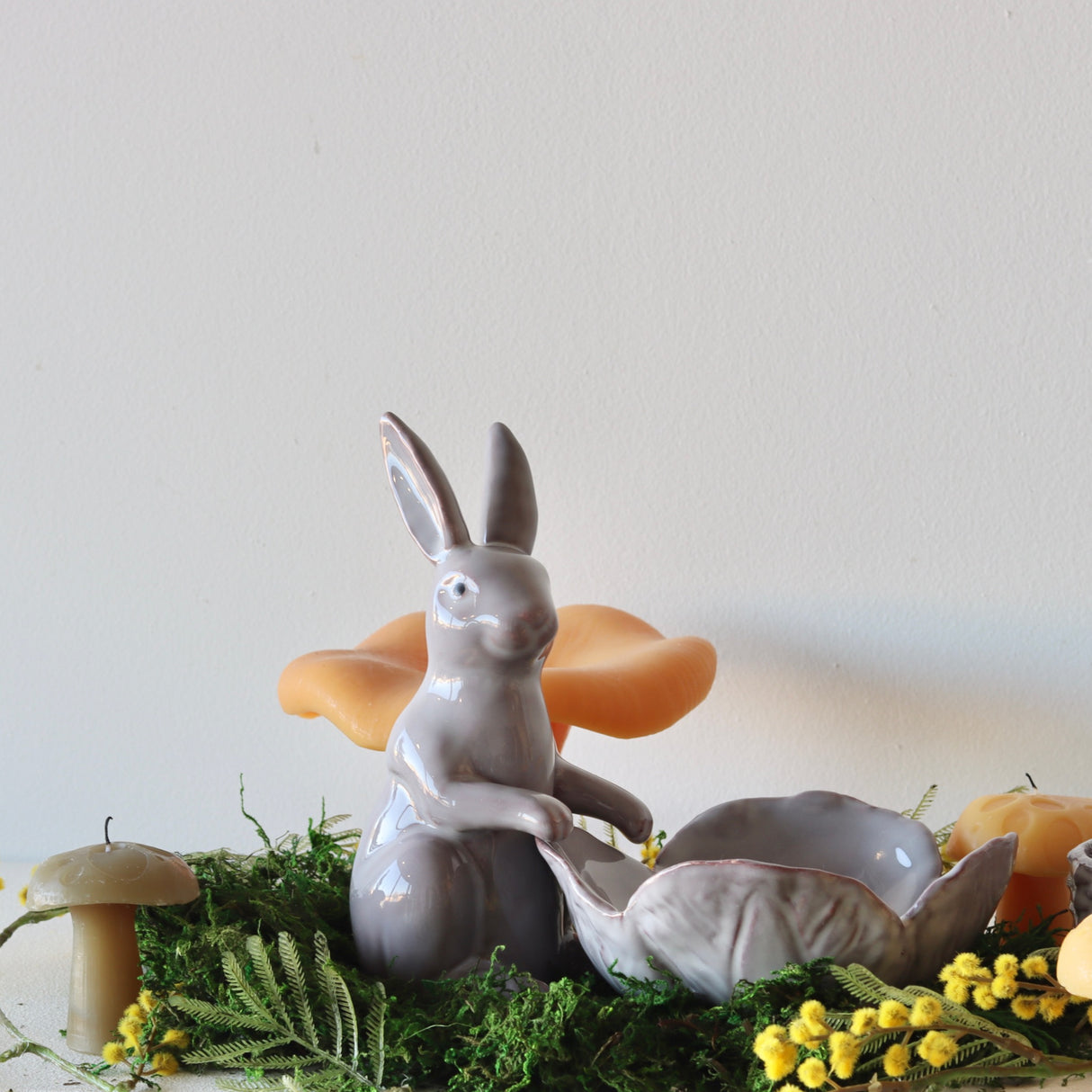 Stoneware Bunny Cabbage Bowl - Holistic Habitat 