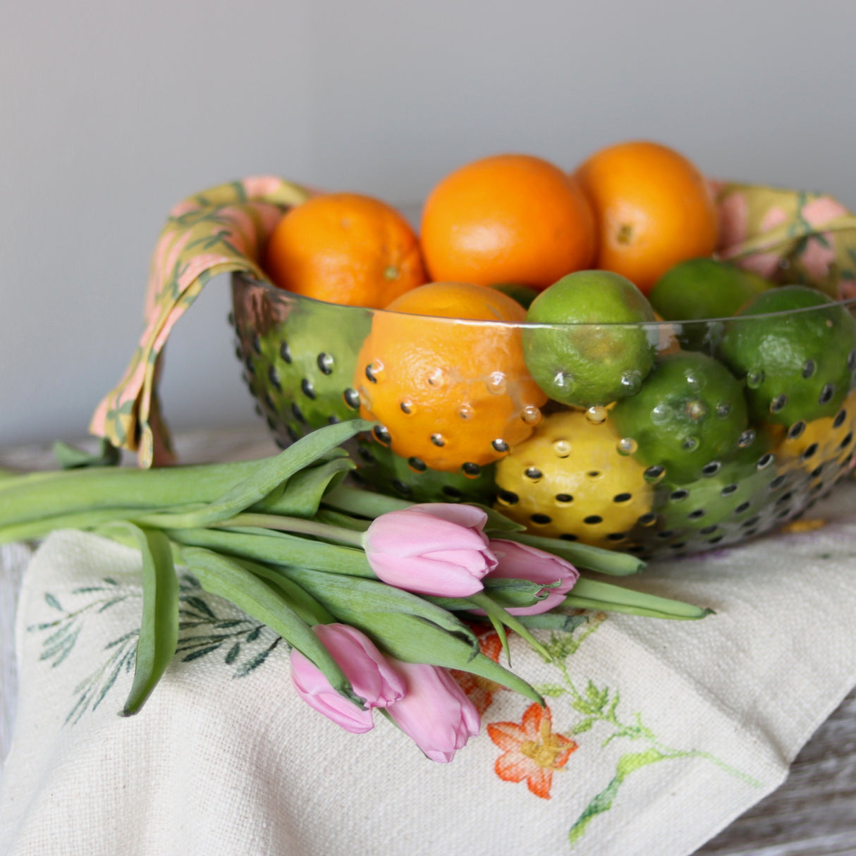 Glass Hobnail Serving Bowl - Holistic Habitat 