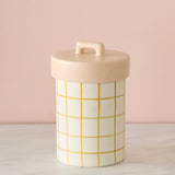 Charlotte Plaid Ceramic Canister - Large - Holistic Habitat 