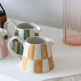 Checker Board Creamer Pitcher - 6 Oz. - 3 Colors - Holistic Habitat 