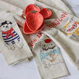 French Linen Animal Tea Towels - Set of 3 - Holistic Habitat 