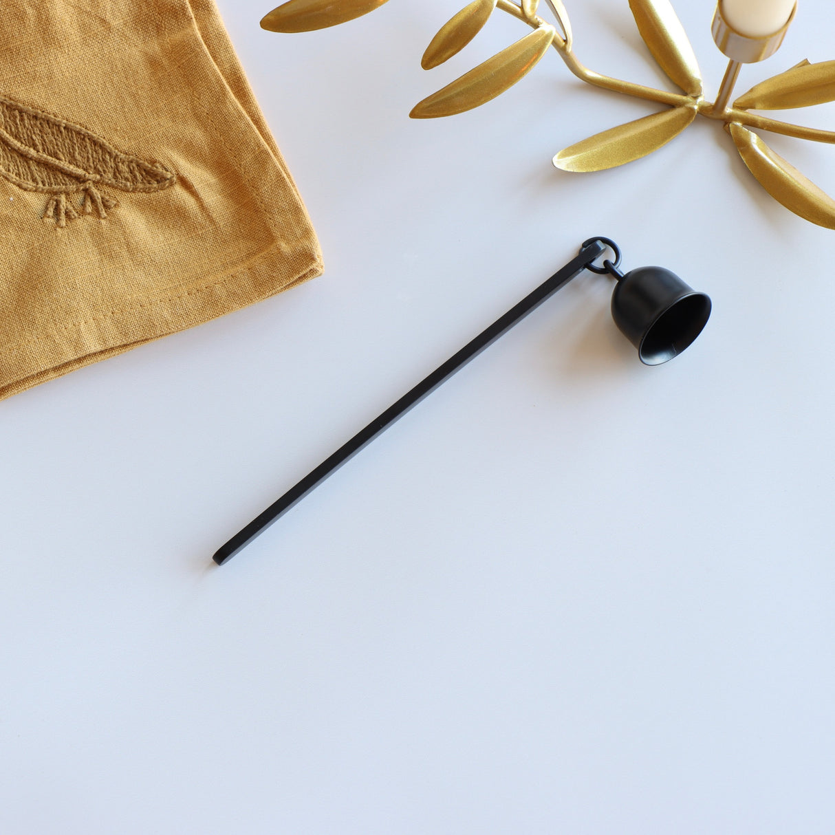 Matte Black Bell Candle Snuffer - Holistic Habitat 