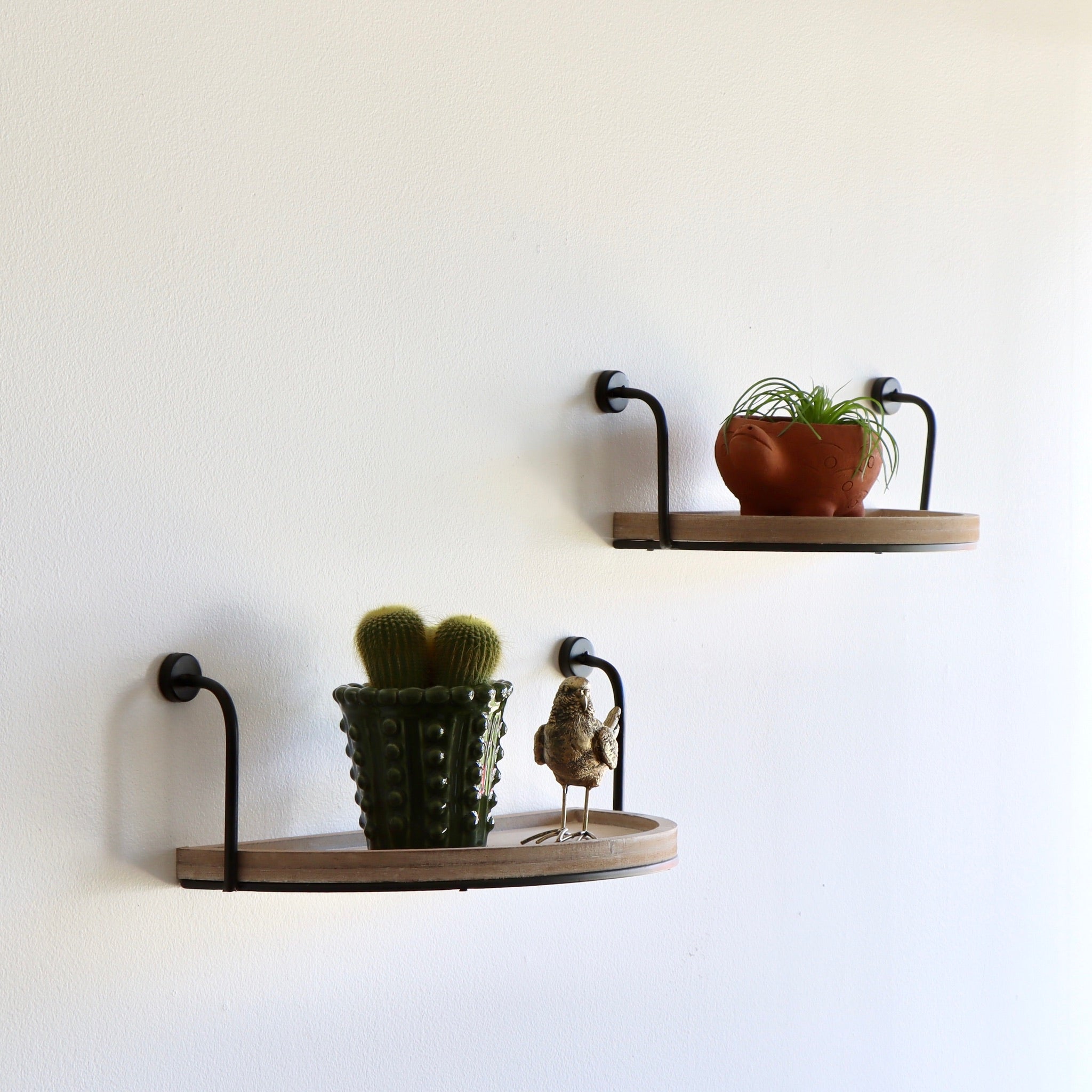 2 Set Half Round Floating Shelves shops