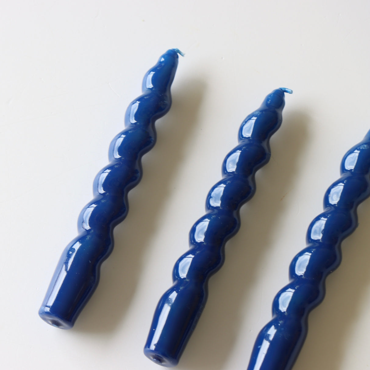 Spiral Taper Candles - 3 Pack - Navy - Holistic Habitat 