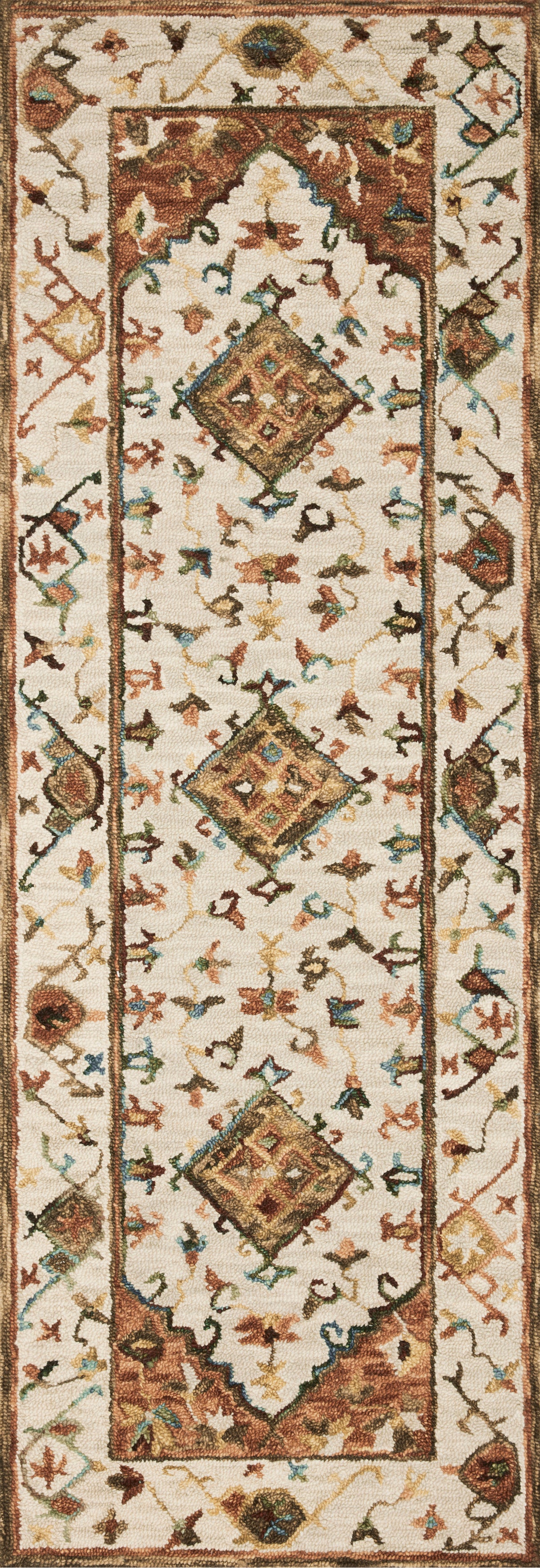 Beatty Rug - Ivory & Rust - Holistic Habitat 