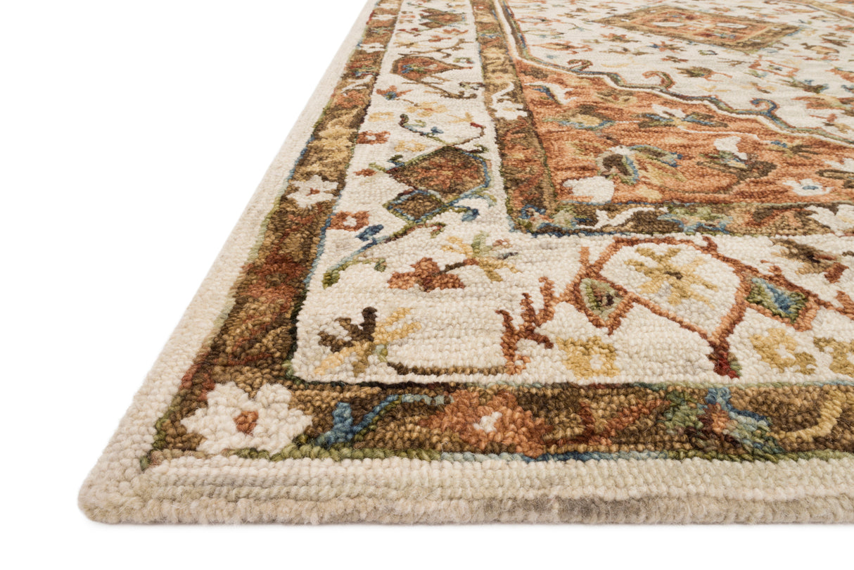 Beatty Rug - Ivory & Rust - Holistic Habitat 