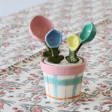 Flower Pot Hand-Painted Measuring Spoons