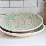 Fern Meadow Hand Painted Terracotta Plates - Set of 2 - Holistic Habitat 