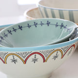 Anthea Multi Hand-Painted Stoneware Serving Bowl - Holistic Habitat 