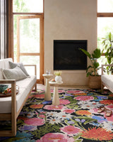 Botanical Rug - Black & Multi - Indoor/Outdoor - Holistic Habitat 