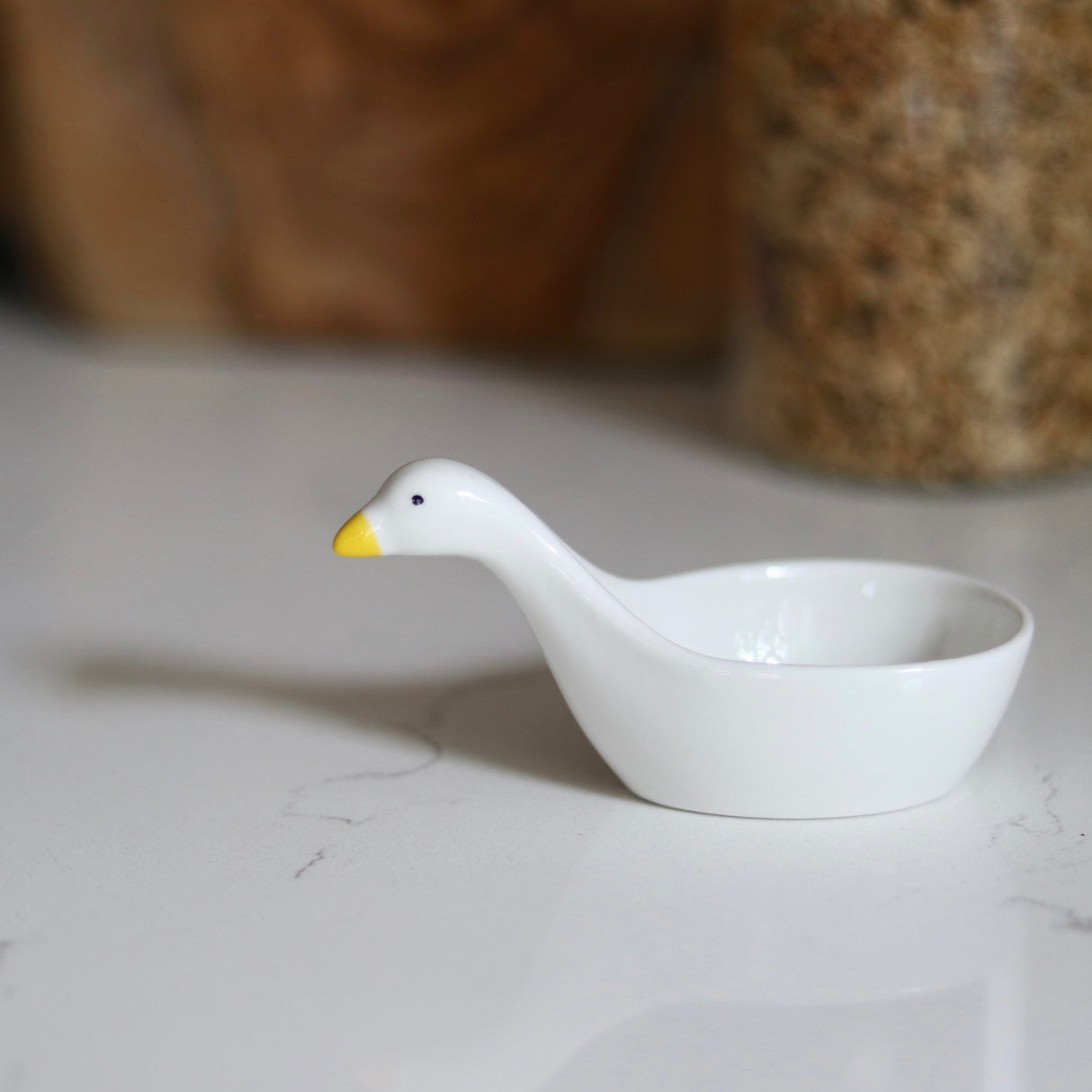 Ceramic Swan Condiment Bowl - Pinch Pot