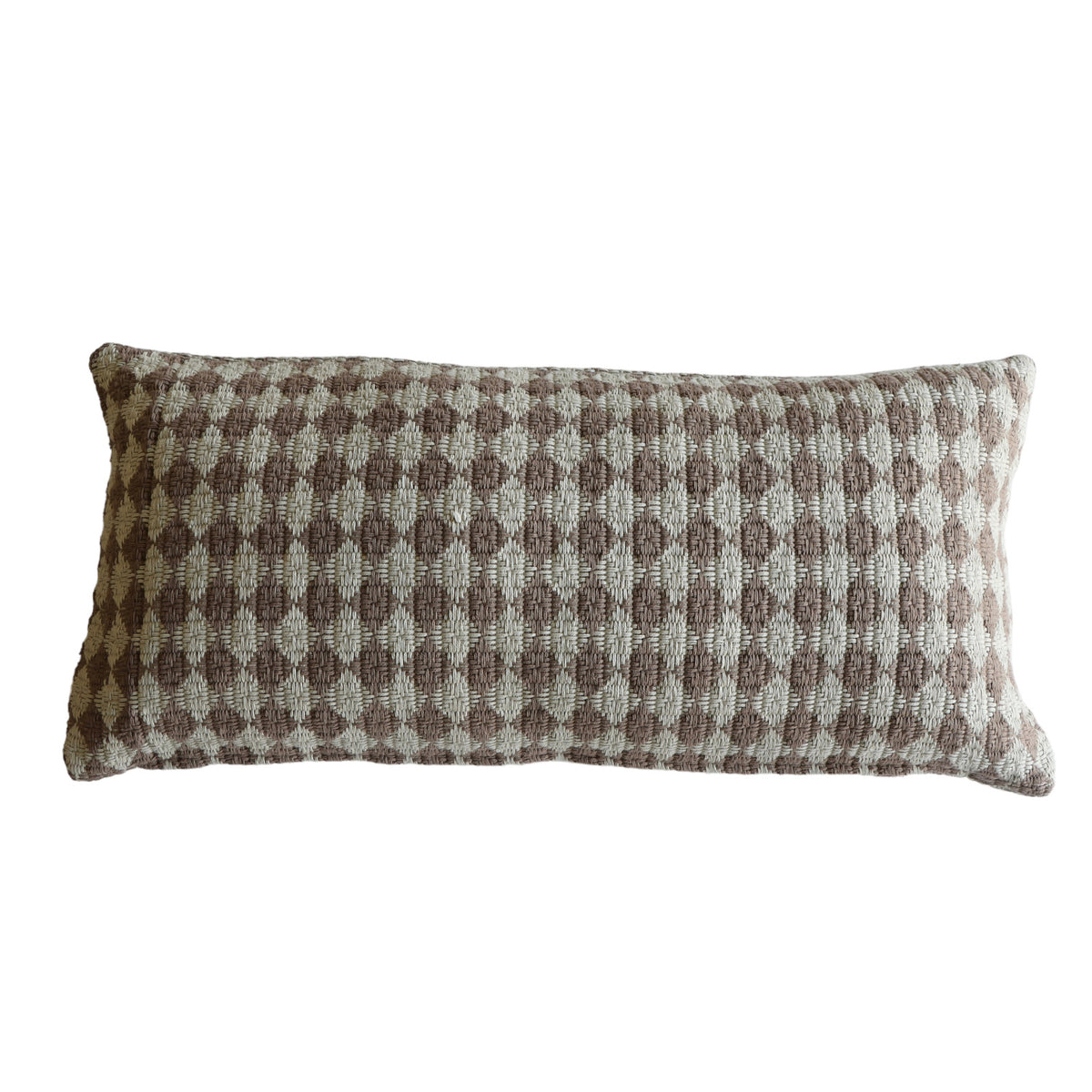 Jules Check Weave Lumbar Pillow 14x31 - Holistic Habitat 