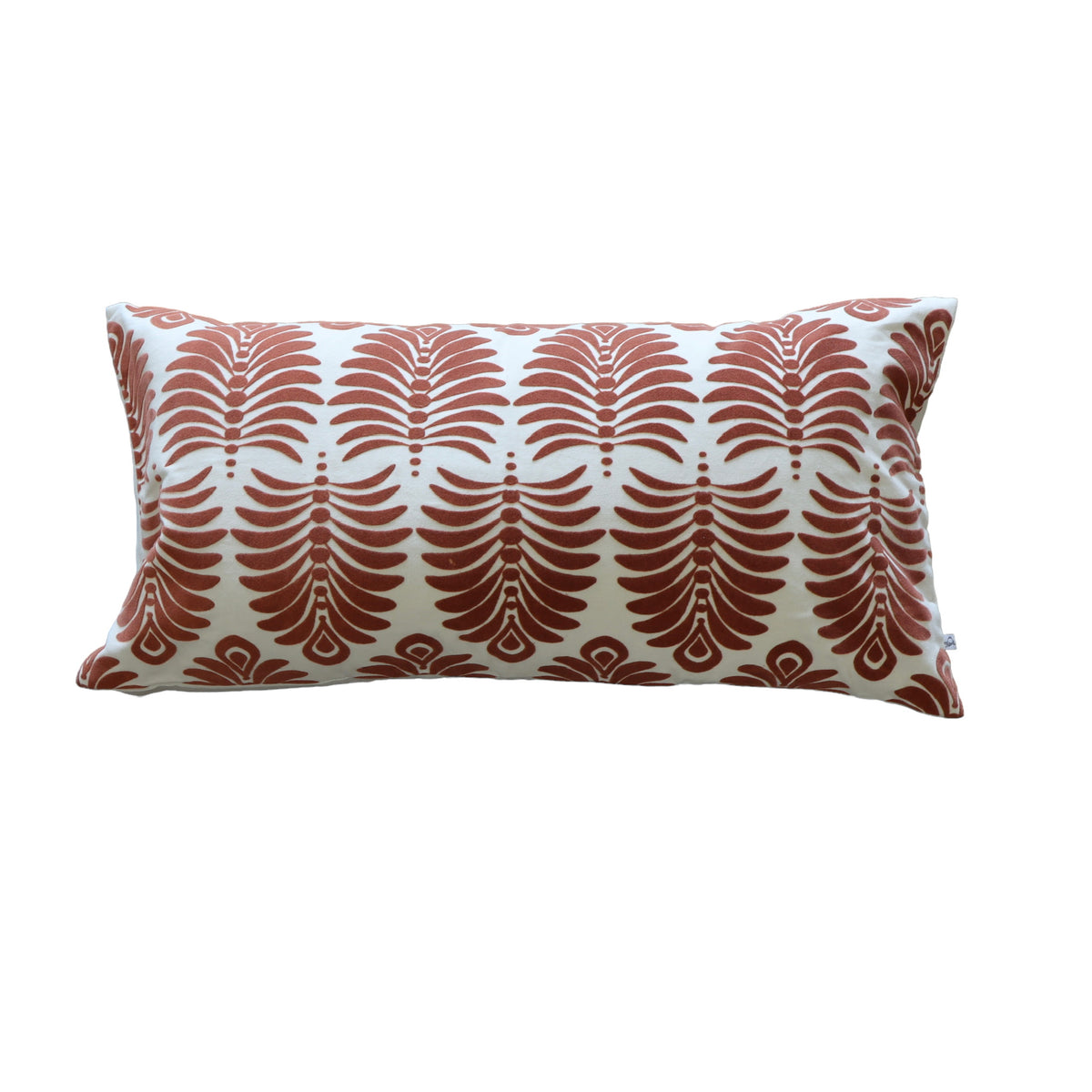 Bella Damask Lumbar Pillow Cover - Terracotta - Holistic Habitat 
