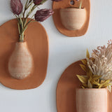 Leya Terracotta Wall Pocket Plaques  - Set of 3 - Holistic Habitat 