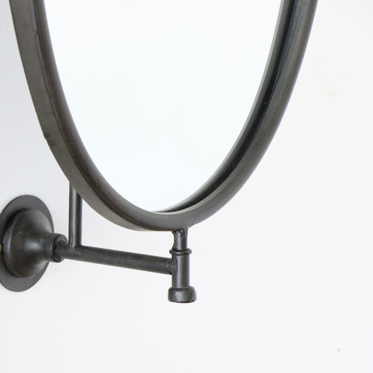 Apothecary Vintage-Style Black Swivel Mirror - Holistic Habitat 