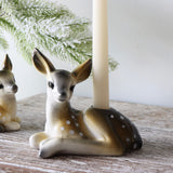 Ceramic Fawn Taper Candle Holder - Holistic Habitat 