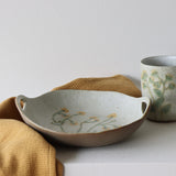 Forsythia Hand Painted Stoneware Bowl - Holistic Habitat 