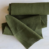 Winter Green Woven Torn Jute Fabric Roll Runner- 6 Yards