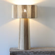 Jute Stripes Table Lamp With Shade - Holistic Habitat 