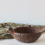 Carob Debossed Stoneware Bird Bowl - Holistic Habitat 