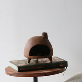 Terracotta Stoneware Footed Incense Chiminea