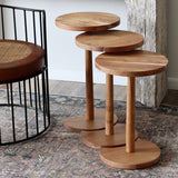 Interlocking Acacia Wood Side Nesting Tables - Holistic Habitat 