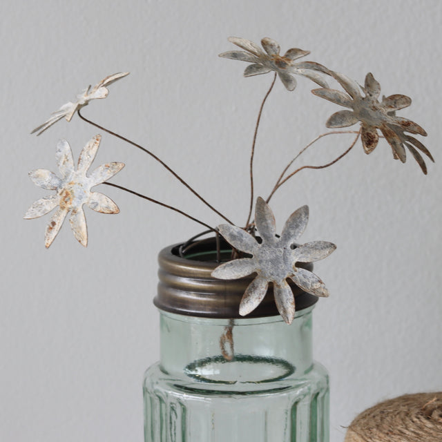 Distressed Metal Tole Flower Bunch - Holistic Habitat 