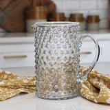 Hobnail Hand-Blown Glass Pitcher 42 Oz - Holistic Habitat 