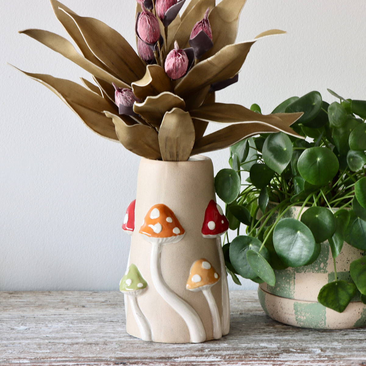 Dancing Toadstools Ceramic Vase - Holistic Habitat 