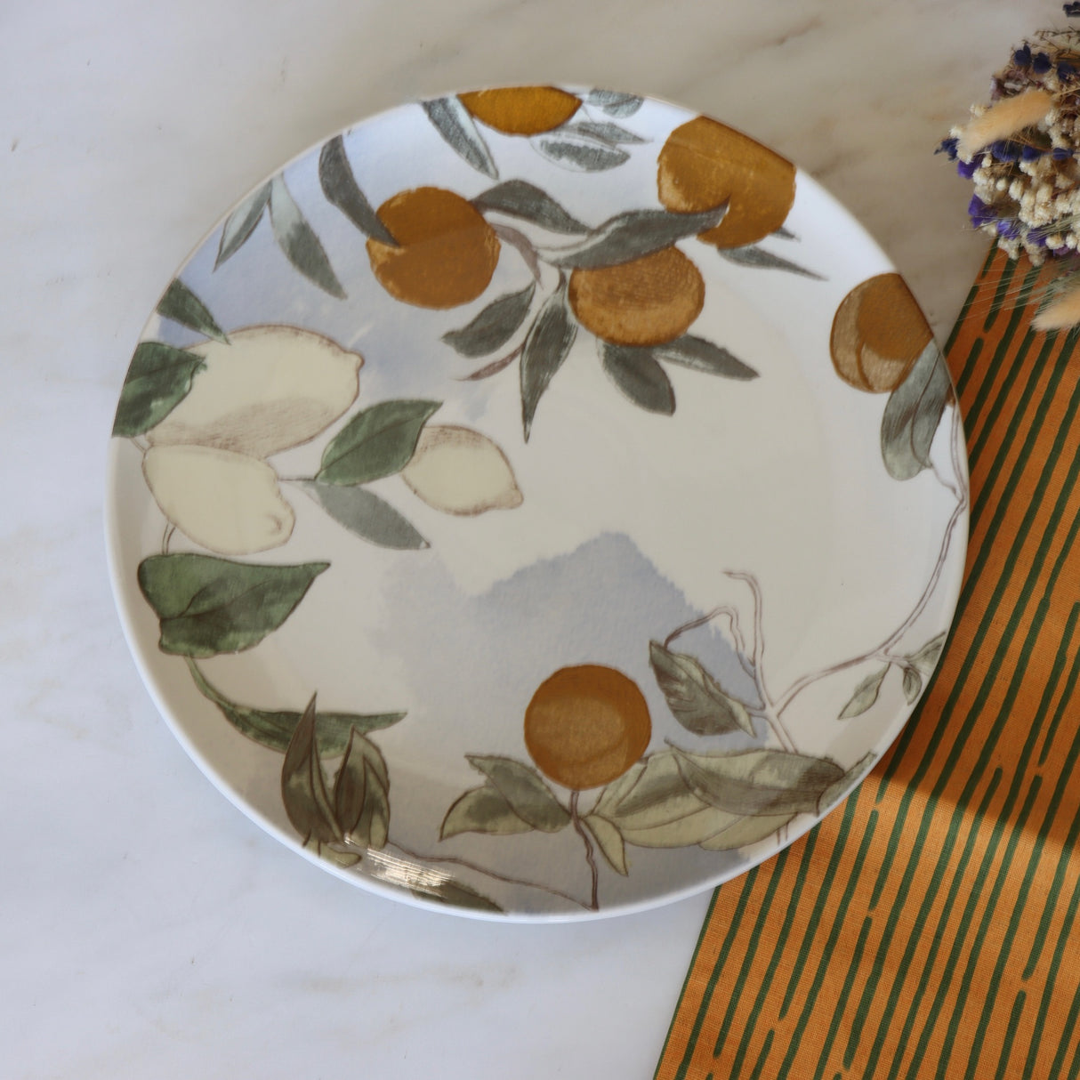 Citrus Trees Stoneware Platter