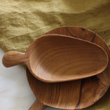 Teak Wooden Oval Scoop - Flour Grain Sugar Measuring Spoon - Holistic Habitat 