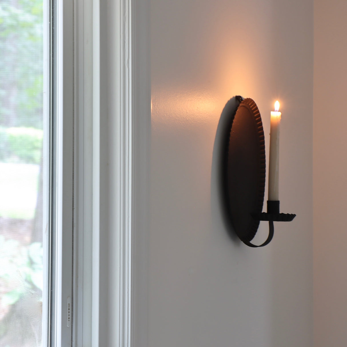 Primitive Oval Sconce - Black - Holistic Habitat 