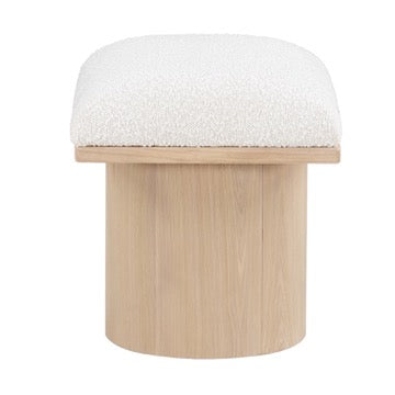 Sylas Light Oak & Boucle Modular Ottoman - Holistic Habitat 